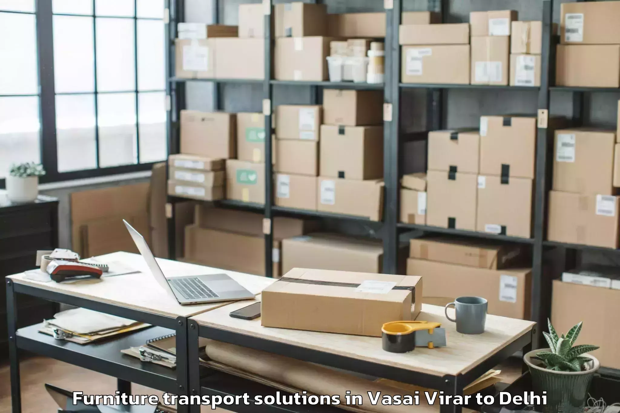 Book Vasai Virar to Vivek Vihar Furniture Transport Solutions